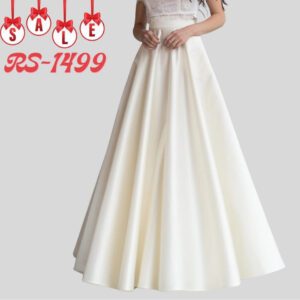 High Waist Satin Chic white