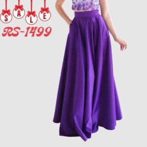 High Waist Satin Chic purple