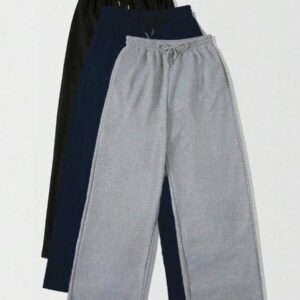 Let's be real, you live in your wide leg sweatpants color black grey pink