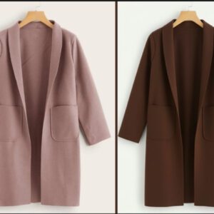 WOMEN TEDDY FLEECE LONG SLEEVE COAT chocolate brown ,Pink