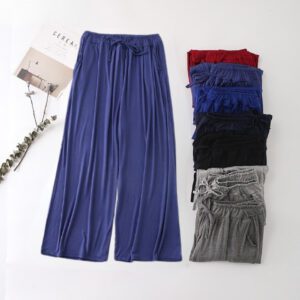 3 piece Women Plain pent with Dori & side pocket nave blue grey black