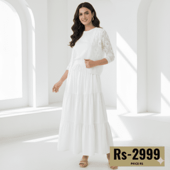 3-Piece Combo: Skirt, T-Shirt & Net Coat | Save on Sets