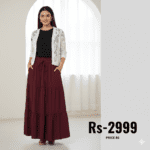 3-Piece Combo: Skirt, T-Shirt & Net Coat | Save on Sets