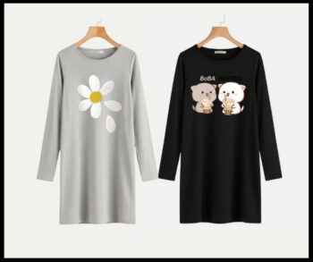 Full sleeve long t-shirt easy to wear easy to use Pack of 2