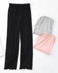 Premium Wide Leg Summer Pants | Breezy & Elegant | KSG World  black grey pink