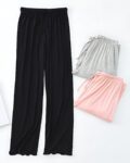 Premium Wide Leg Summer Pants | Breezy & Elegant | KSG World  black grey pink