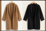 Pack of 2 – Women’s Long Coats color black & camel brown
