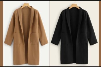 Pack of 2 – Women’s Long Coats color black & camel brown