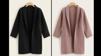 Pack of 2 – Women’s Long Coats  black & pink