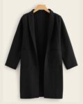 Pack of 1 – Women’s Long Coats color black