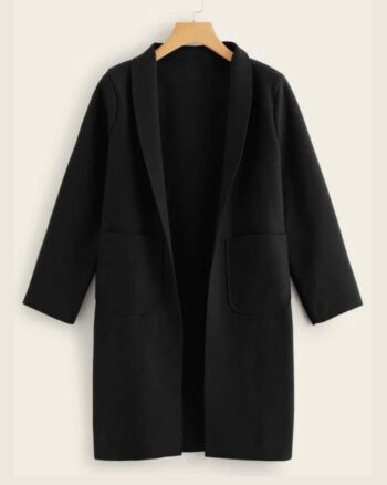 Pack of 1 – Women’s Long Coats color black