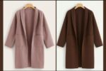 Pack of 2 – Women’s Long Coats color pink & chocolate brown