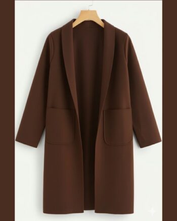 Pack of 1 – Women’s Long Coats color chocolate brown