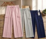 THE ULTIMATE WIDE-LEG SUMMER COMBO! PACK OF 3  COLOR BLUE GREY PINK