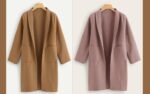 Pack of 2 – Women’s Long Coats color pink & camel brown