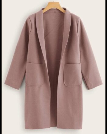 Pack of 1 – Women’s Long Coats color pink