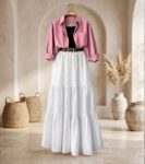 3-piece combo deal (1 Skirt + 1 Inner T-Shirt + 1 Button Down Shirt