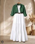 3-piece combo deal (1 Skirt + 1 Inner T-Shirt + 1 Button Down Shirt