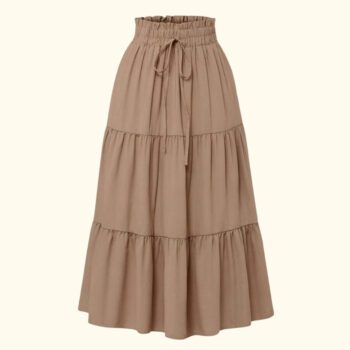 High Waisted Long Skirt for Women | Basic Color Collection | KSG World color skin