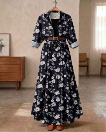 3-piece combo deal (1 Skirt + 1 Inner T-Shirt + 1 Button Down Shirt