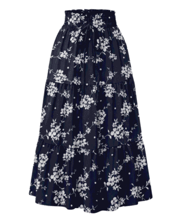 High Waisted Long Skirt for Women | Basic Color Collection | KSG World color printed