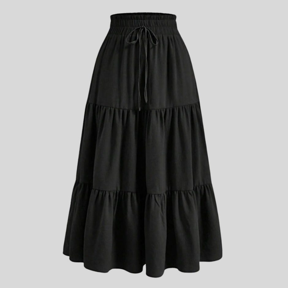 Classic Chic High-Waist Skirts” black color