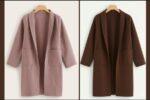 Pack of 2 – Women’s Long Coats color pink & chocolate brown