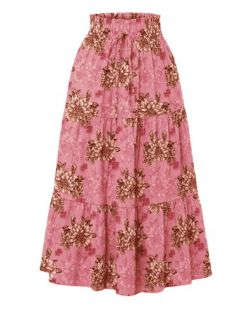 High Waisted Long Skirt for Women | Basic Color Collection | KSG World color printed